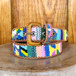 Ceinture multicolore pastel