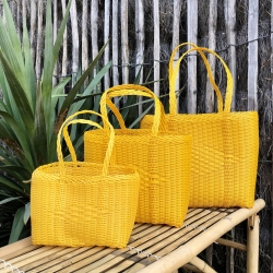 Cabas scoubidou Jaune
