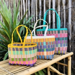 Cabas scoubidou Multicolore