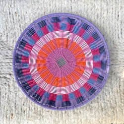 Corbeille scoubidou M Lilas