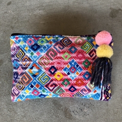Pochette moyenne Rose pompon